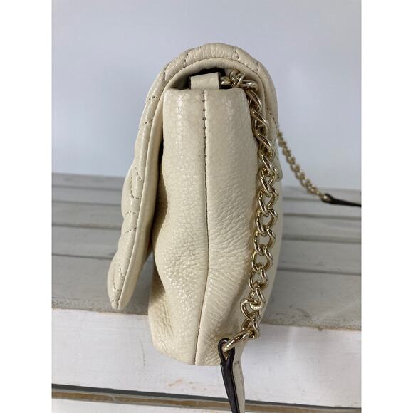KATE SPADE,SMALL IVORY PEBBLED LEATHER QUILTED CROSSOBODY - Picture 5 of 16